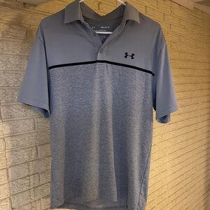 Under Armour Men's Two-Tone Gray Polo Shirt